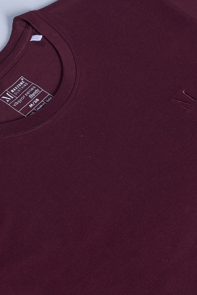 Marron Solid T-shirt