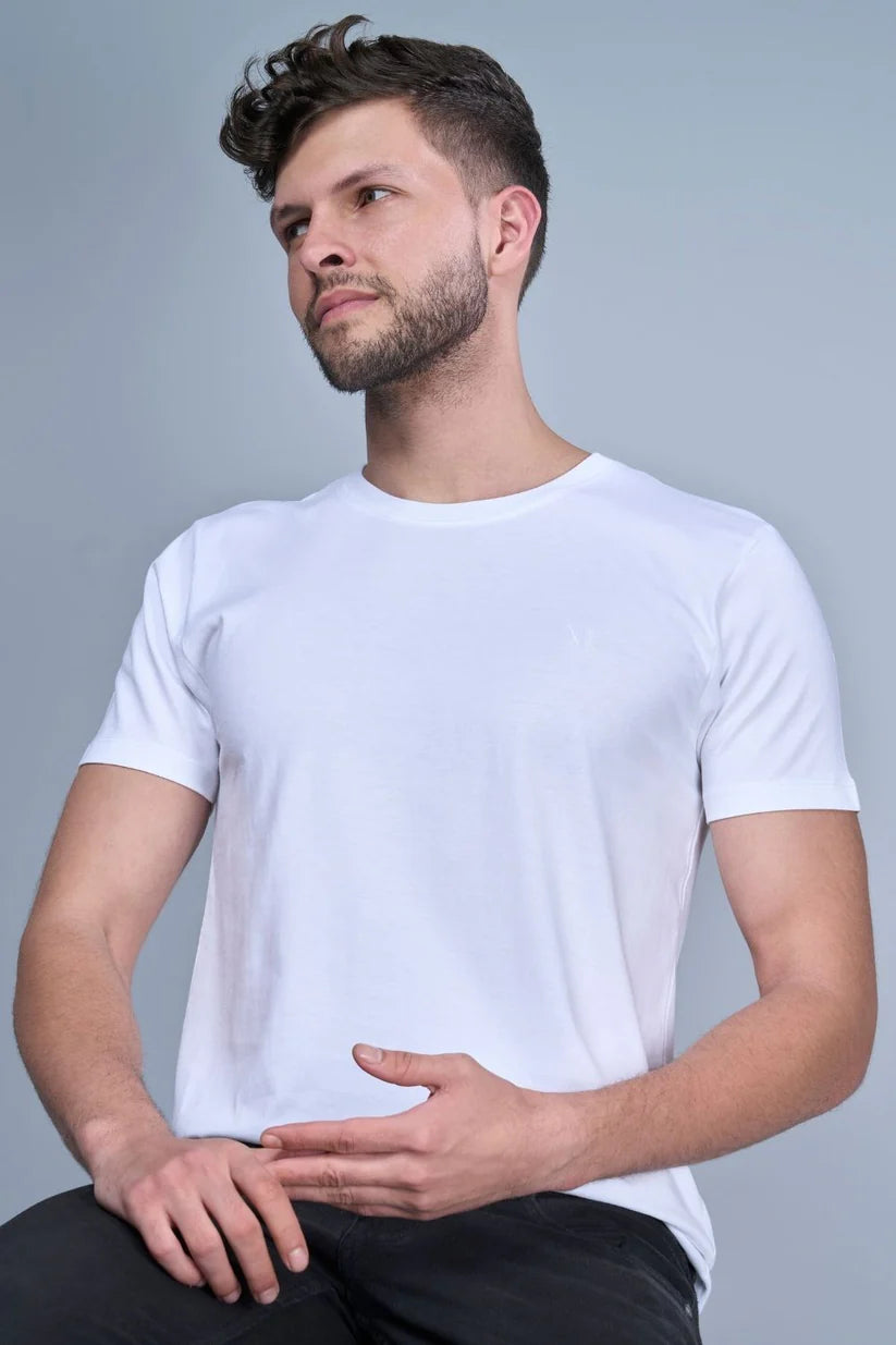 White Solid T-shirt