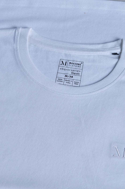 White Solid T-shirt