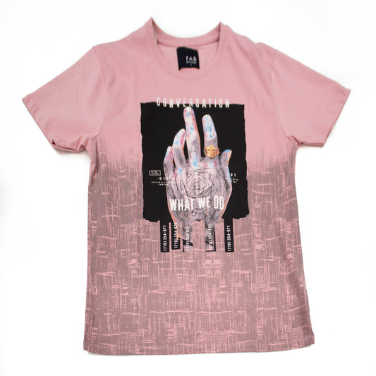 Face print short sleeve t-shirt